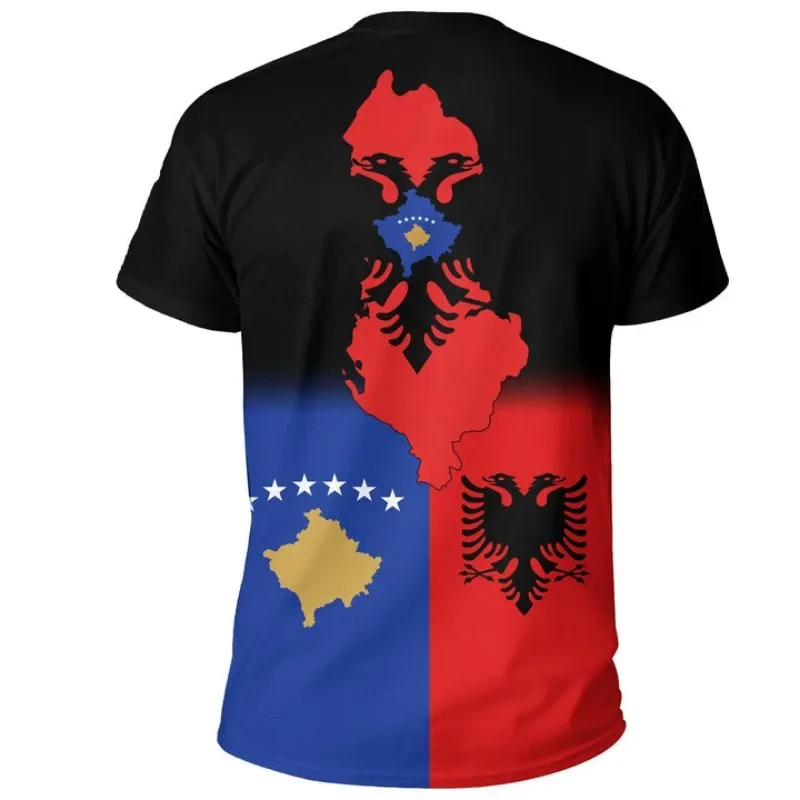 Retro Albania Symbol Graphic T-shirt Fashion Men & Women Summer T-Shirts Tees Our Special Frien New Country Flag Vintage T Shirt