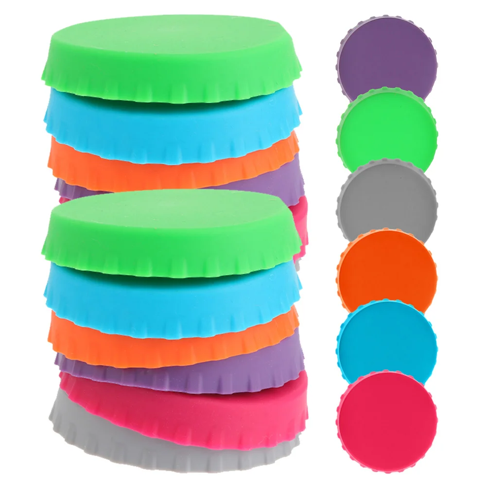 

18 Pcs Can Sealing Cap Lids Beer Bottle Cooler Sleeve Spill Leak- Proof Covers Beverage Caps