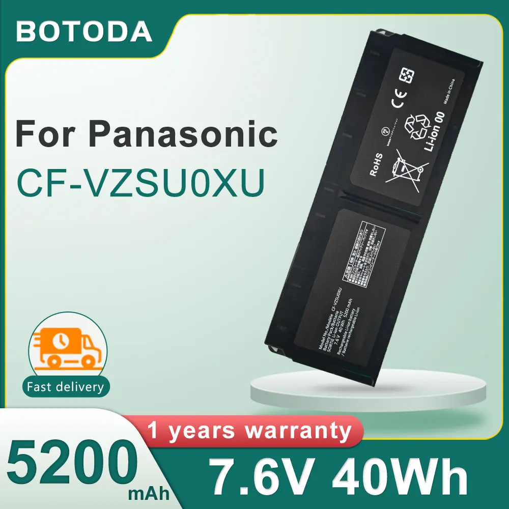 

Аккумулятор BOTODA CF-VZSU0XU для ноутбуков Panasonic CF-XZ6 CF-XZ62 CF-XZ6C CF-XZ6D CF-XZ6L CF-XZ6T CF-XZ6U 7.6V/40Wh-5200mAh
