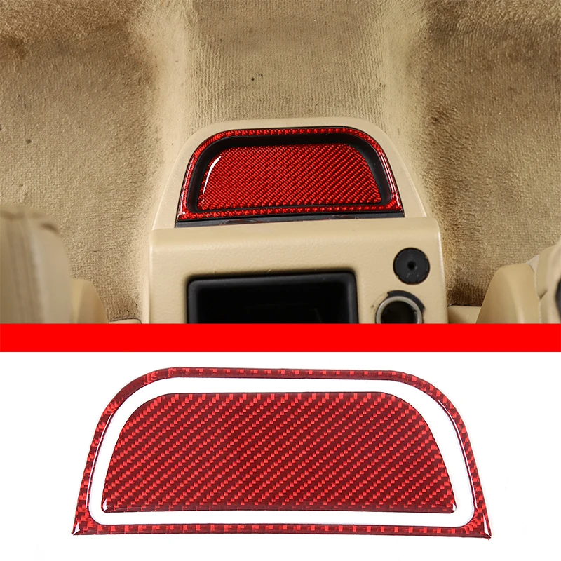 

For Land Rover Freelander 2 L359 2007-2012 Soft Carbon Fiber Car Rear Air Outlet Storage Cover Trim Sticker Interior Accessories