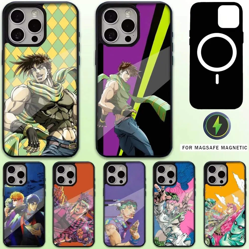 

Jo-Joseph Joestar Phone Case For iPhone17,16,15,14,13,12,11 Plus,Pro Max Magnetic For Magsafe Wireless Charging