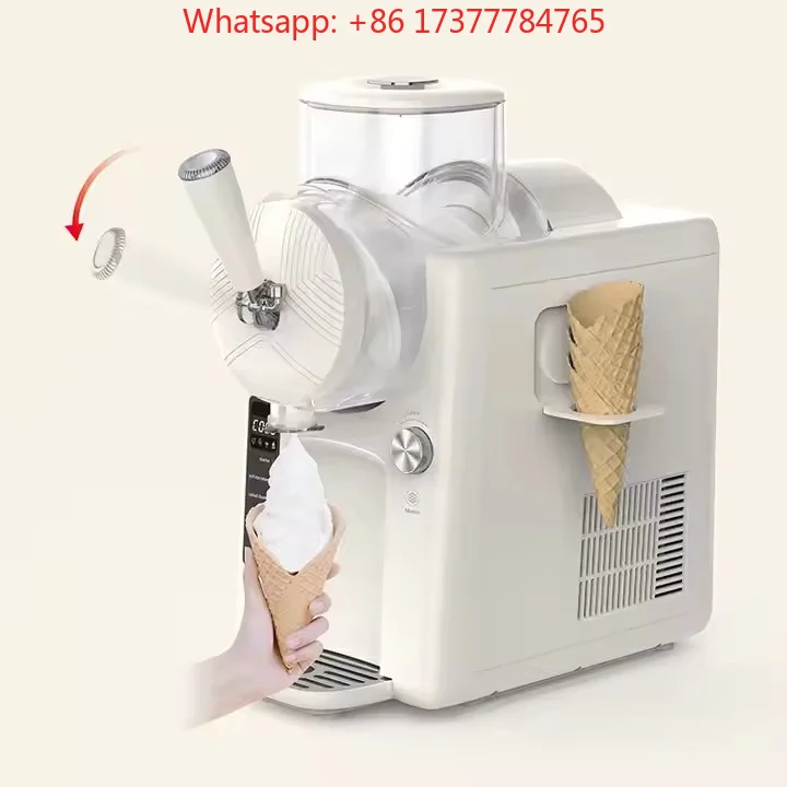 Electric Fruit Ice Cream Cone Making Machine, 2L DIY Home Automatic Ice Cream Maker With Compressor