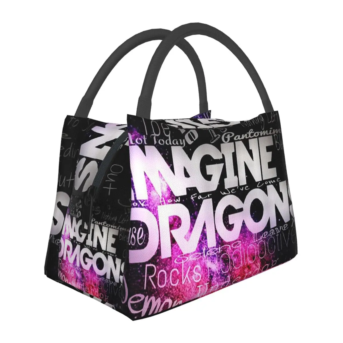 Imagine Dragons Insulated Lunch Bag for School Bento Storage Food Boxes Portable Container Cooler Thermal Lunch Box Tote