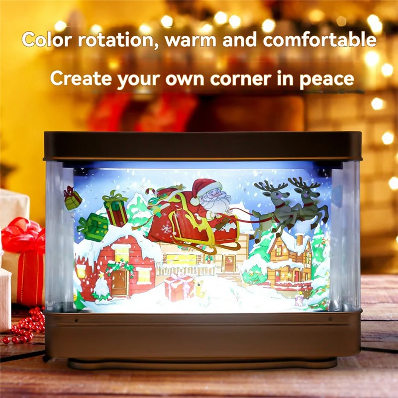 

AT14 LED Fish Tank Night Light Aquarium Decor Christmas Theme Decorative Table Lamp For Home, Office, Bedroom