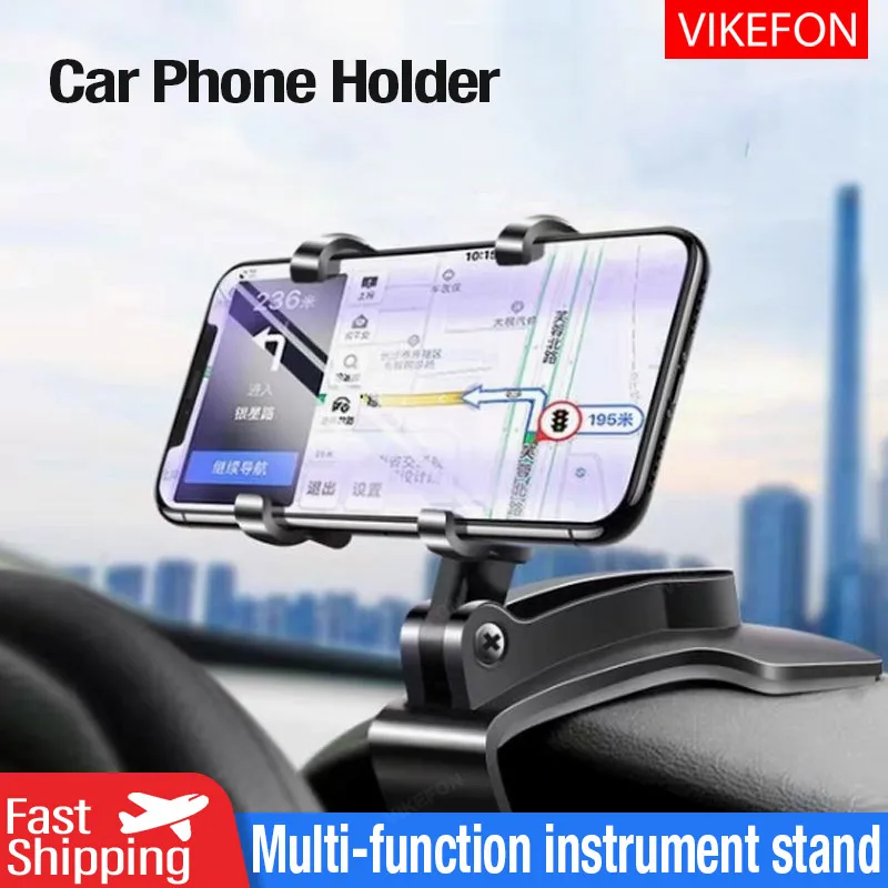 Universal Car Phone Holder Dashboard Cell Phone Holder Rear View Mirror Sun Visor Baffle Mobile Phone Mount Clip For All Phones