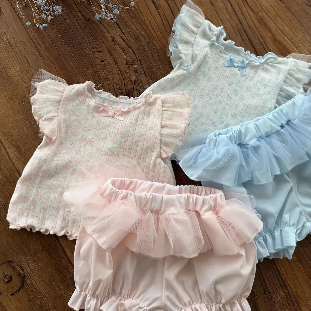 2026 Summer New Baby Girl Sleeveless Clothes Set Kids Girls Thin Cotton Floral Vest + Shorts 2pcs Suit Toddler Girl Outfits