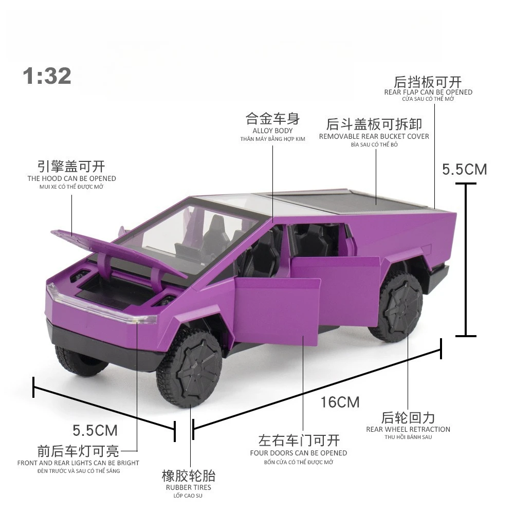 1:32 pastilla sonido tirar hacia atrás luz juguete coche modelo ornamento Diecast aleación coche modelo coleccionable