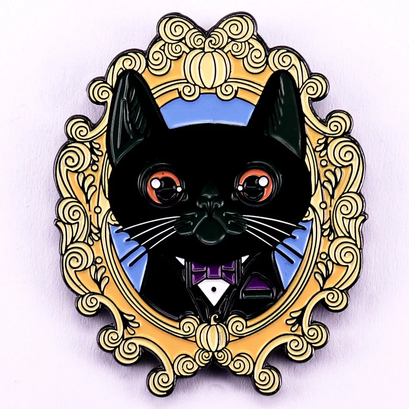 Black Cat Enamel Brooch Cute and Mysterious Black Cat Pin Stylish Gift of Jewellery for Children and An Accessory for Backpacks 6