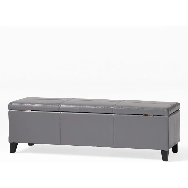 

Glouster PU Storage Ottoman, Grey
