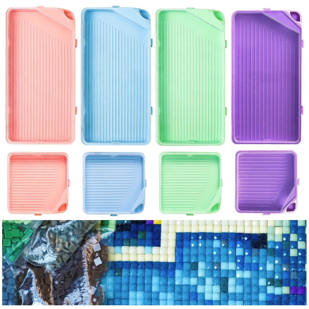 

6 шт. алмазные художественные лотки со стразами, органайзер, лотки для сортировки бисера, органайзер, аксессуары и инструменты для алмазной живописи для взрослых