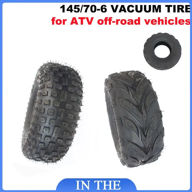 6 Inch ATV Tire 145/70-6 four wheel vehcile Fit for 50cc 70cc 110cc Small ATV Front Or Rear Wheels