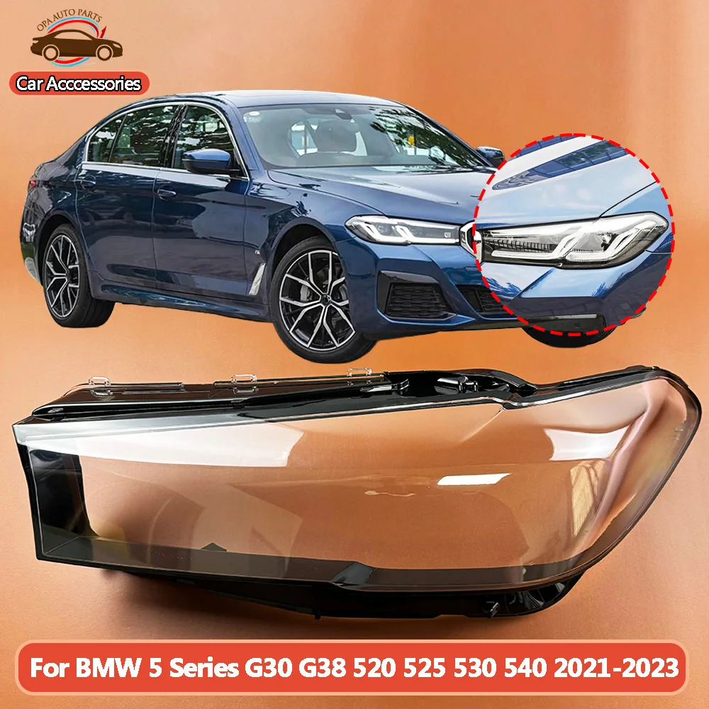 For BMW 5 Series G30 G38 520 525 530 540 2021-2023 Car Accessories For Cars Transparent Housing Car Lights Shell Lampshade Cover