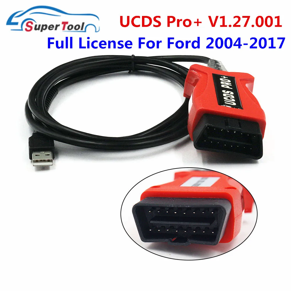 Top Sale UCDS Pro 1.27 For Ford OBD2 Car Diagnostic Interface UCDS Pro+ V1.27.001 With 35 Tokens Full Activate UCDS Connector