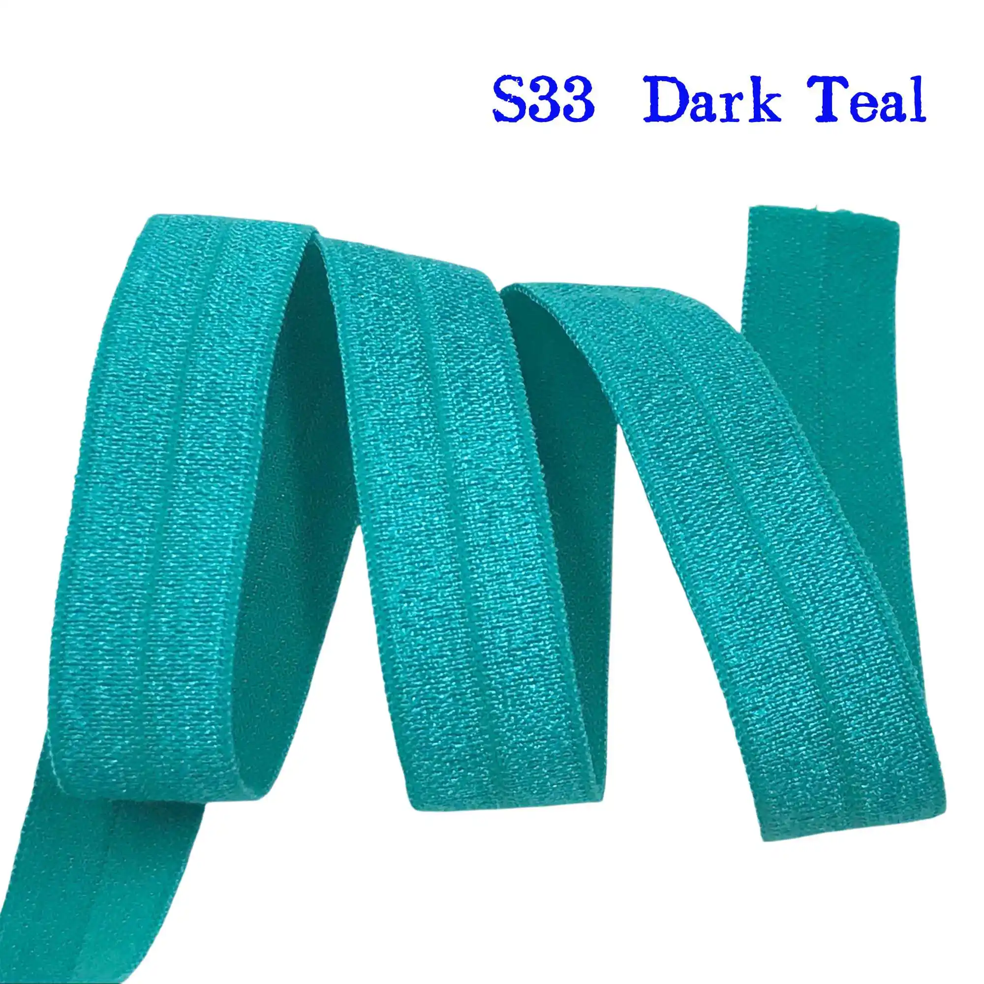 5/8 Zoll Mehrfarbiges Einfarbiges Faltbares Elastikband (FOE) für Mädchen-Haargummis, Armbänder, DIY Handgemachte Haaraccessoires – Detail 27