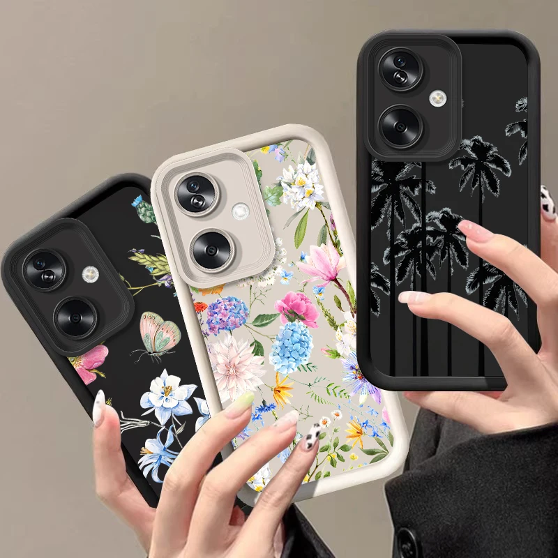 

Fresh flowers For Oppo Reno 11F 4Z 10 12 PRO A79 60 5G 40 58 78 74 Realme GT 6 C67 Find X3 Lite Soft Silicone Phone Case