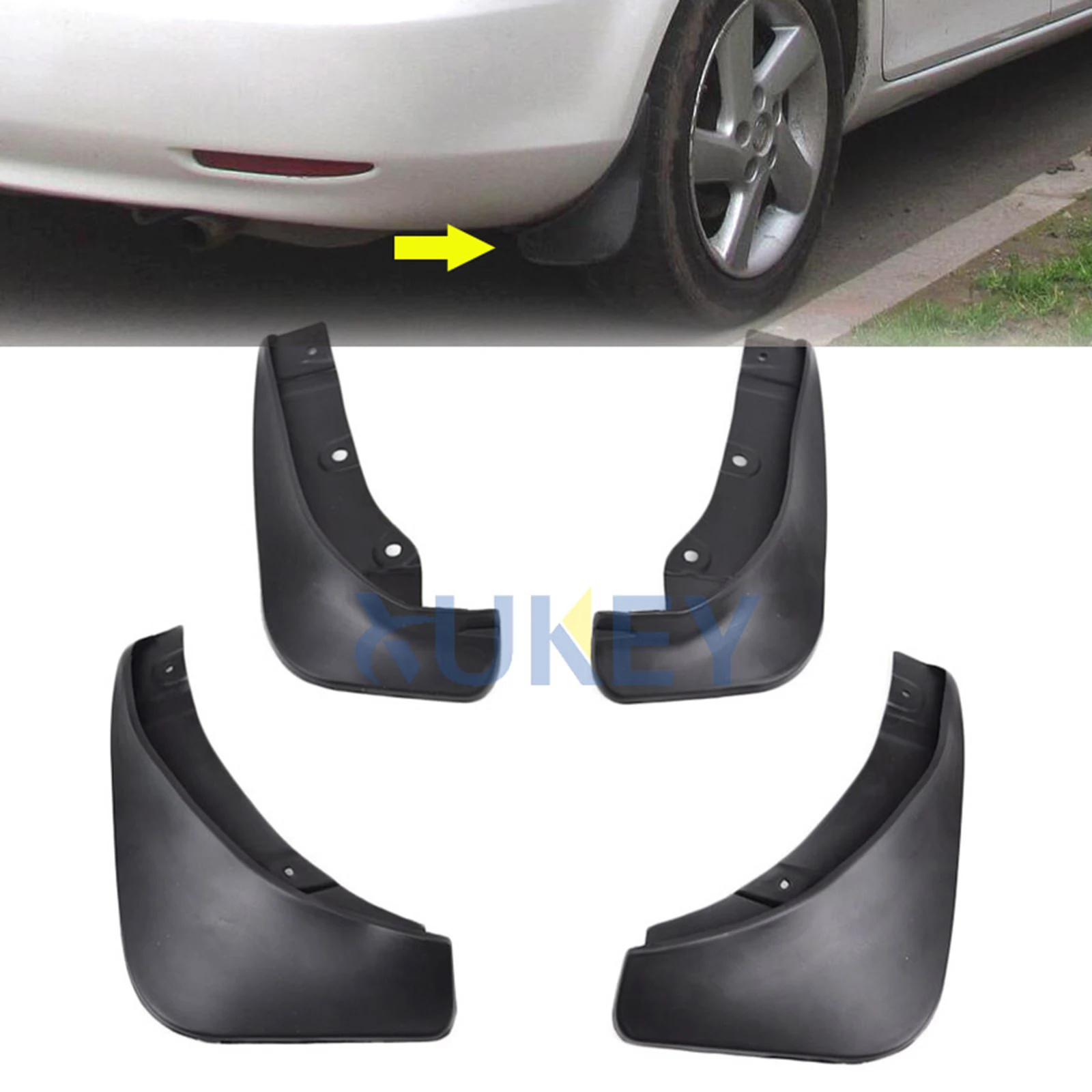 4Pcs Mud Flaps For Mazda 6 GG1 2002 - 2008 1st Gen 4-door Sedan Mudflaps Splash Guards Mudguards Fender 2003 2004 2005 2006 2007