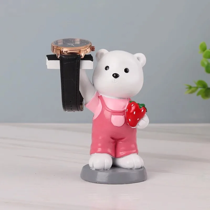 Resin Creative Watch Holder Personalized Bear Wrist Watch Holder Storage Case Organizer Display Apple Watches Accessories Cute