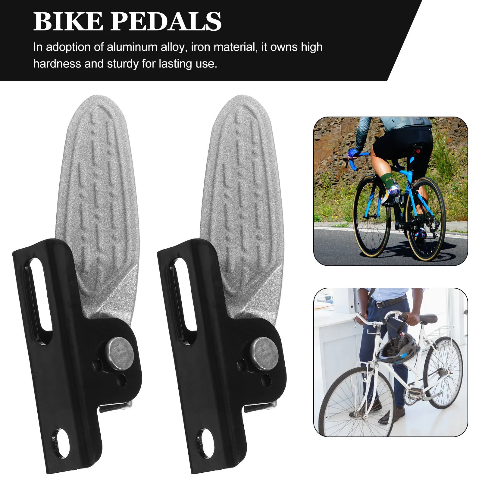 

1Pair Foldable Cycling Pedals Stylish Carving Good Grip for Mountain Bikes and Road Bicycles Bike Pedal Bike Pedals