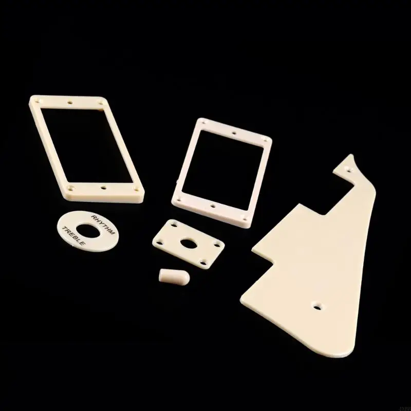 Plastic Guitar Accessories Bundle For Les Models Featuring Pre Cut Screw Holes  And Mounting Rings 4XBB