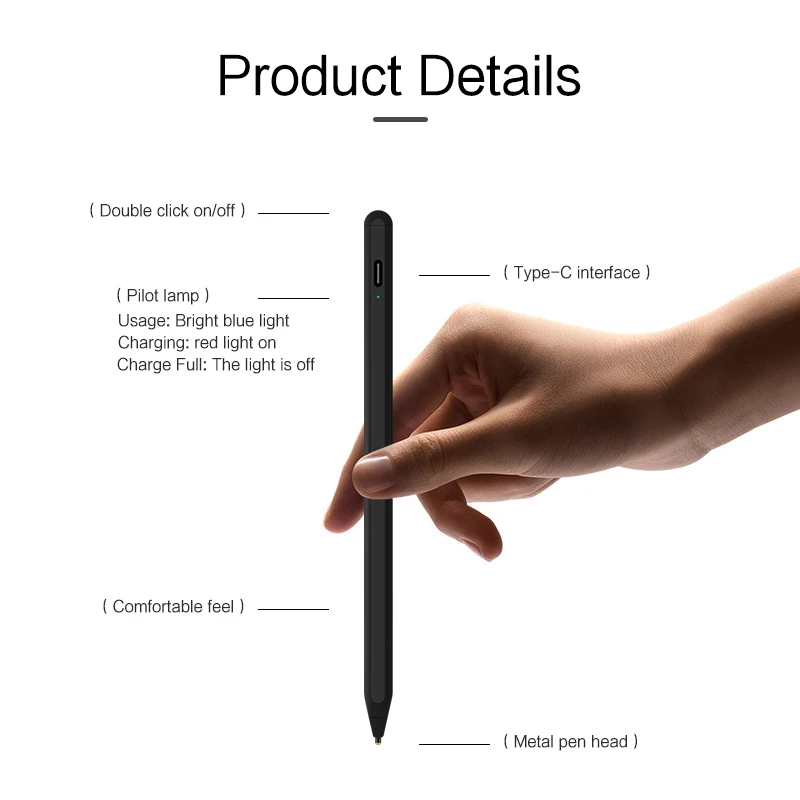 Stylus Pen For 2025 Lenovo Legion Y700 Xiaoxin Pad Pro 12.7 Tab K10 M11 Tablet Pen Rechargeable Screen Touch Drawing Pen Pencil