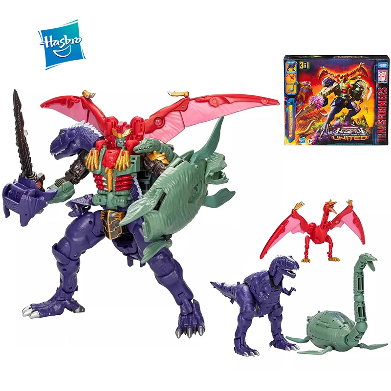 Hasbro In Stock Action Figure Original 25cm Transformers Beast Wars Legacy United Commander Magmatron Model Toy Hobby Gifts