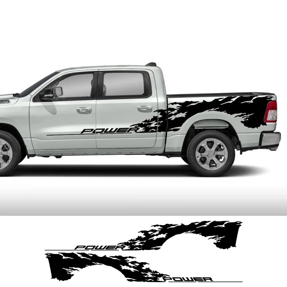 

Универсальные наклейки на боковые части пикапа, декоративные виниловые наклейки, автомобильные аксессуары для Dodge RAM 1500, Isuzu Dmax, Toyota Tacoma, Hilux