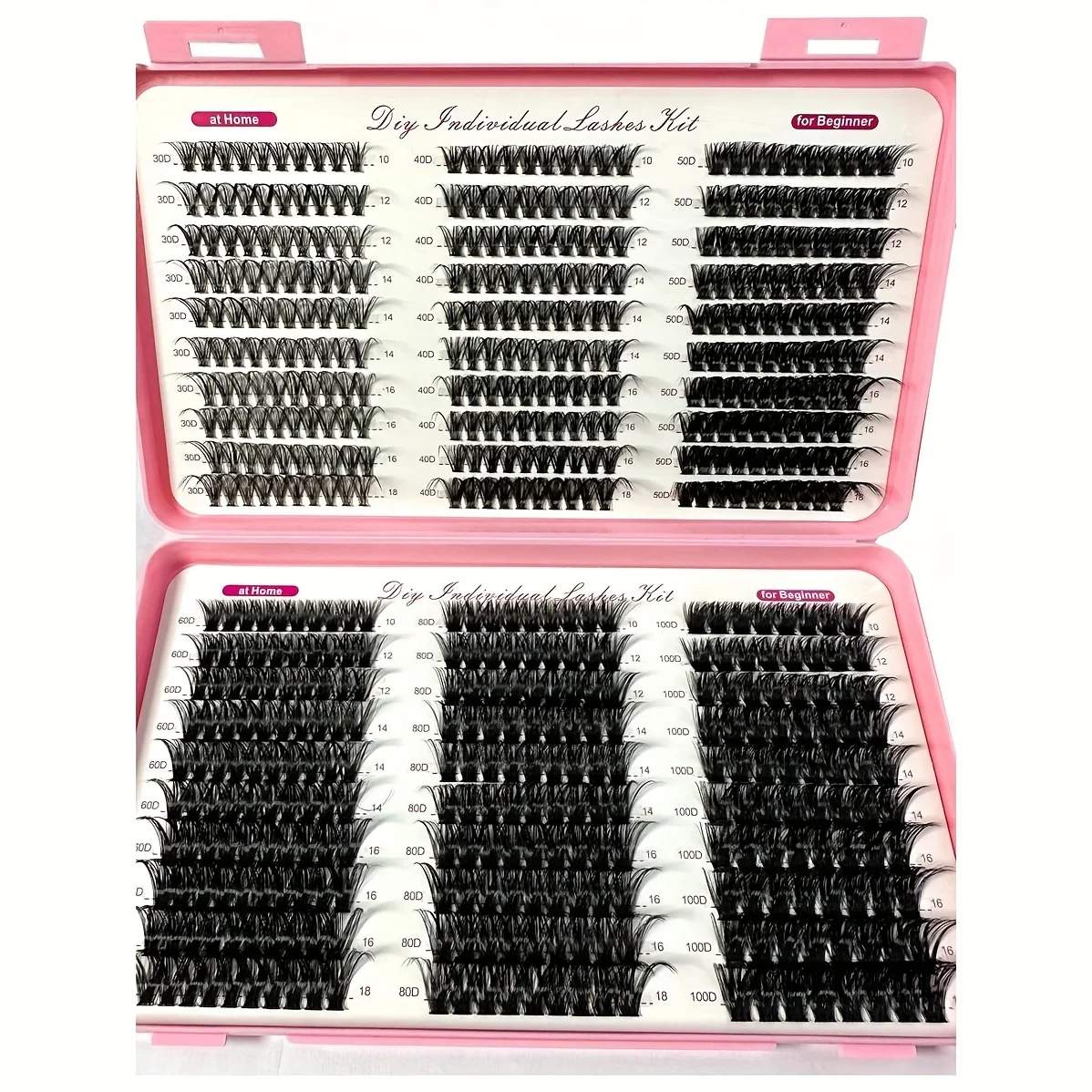 570/448/800 Lash Clusters, Thick Fluffy 0.07mm D-curl Lashes, 30D-100D 18mm Mink-like Individuals, All Styles