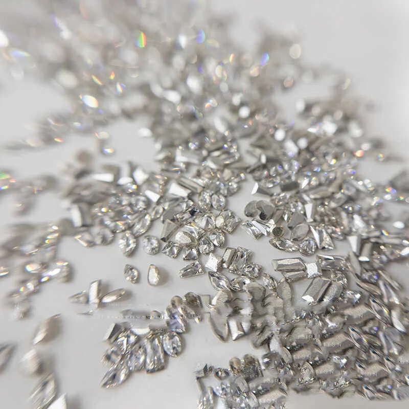 50/100Pcs Mixed Mini Clear/Pink/Champagn Gold Nail Art Rhinestone 2/3/4mm Water Drop/Oval/Sequare Nail Diamond Luxury Crystal