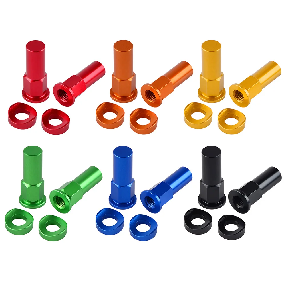 Rim Lock Nuts Bolts Spacer Valve Cap Motocross Dirt Bike For Yamaha YZ YZF TTR KTM Honda Kawasaki Suzuki BMW Husqvarna GasGas