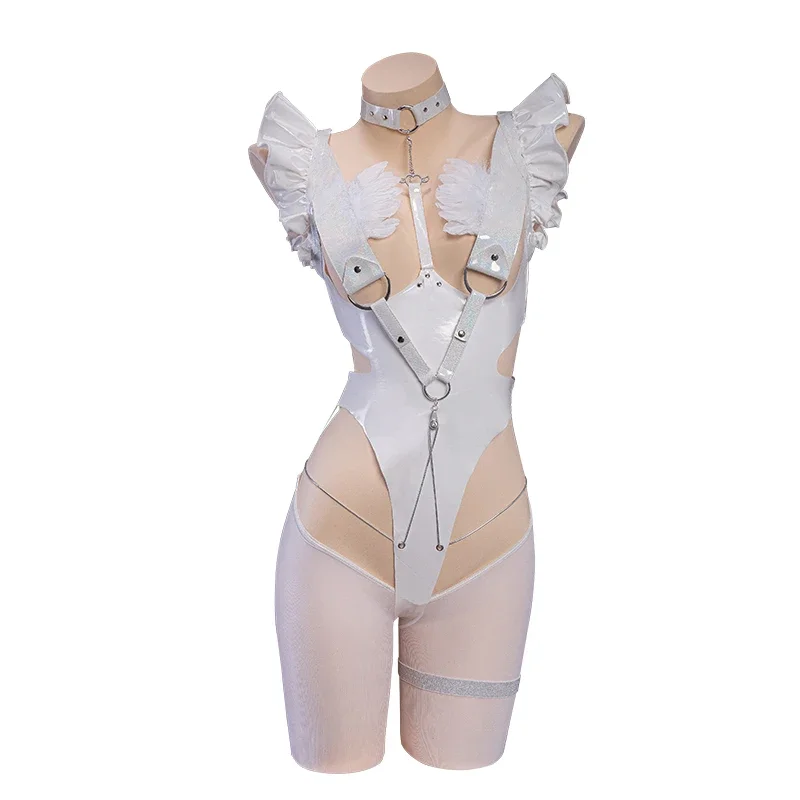 

IN STOCK UWOWO 2D Le Malinn Cosplay with Ears Live Cosplay Rabbit Costume Bodysuit Outfit Onepiece For Girls Women