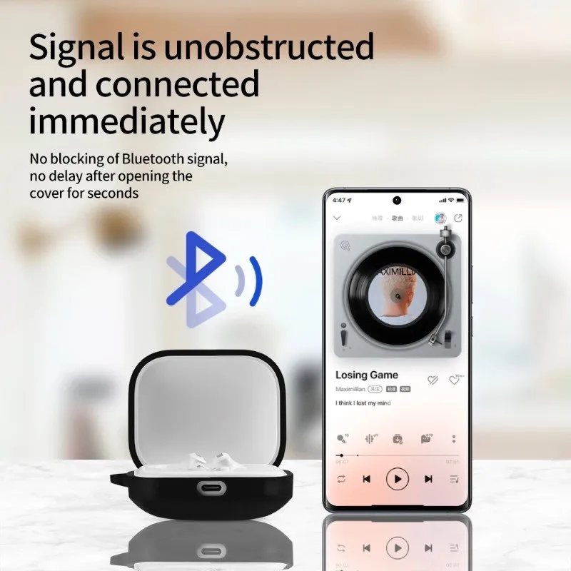 Redmi Buds 6 アクティブワイヤレスヘッドフォン用ケース保護カバー全身ソフトシリコンキーチェーン付きヘッドフォンアクセサリー