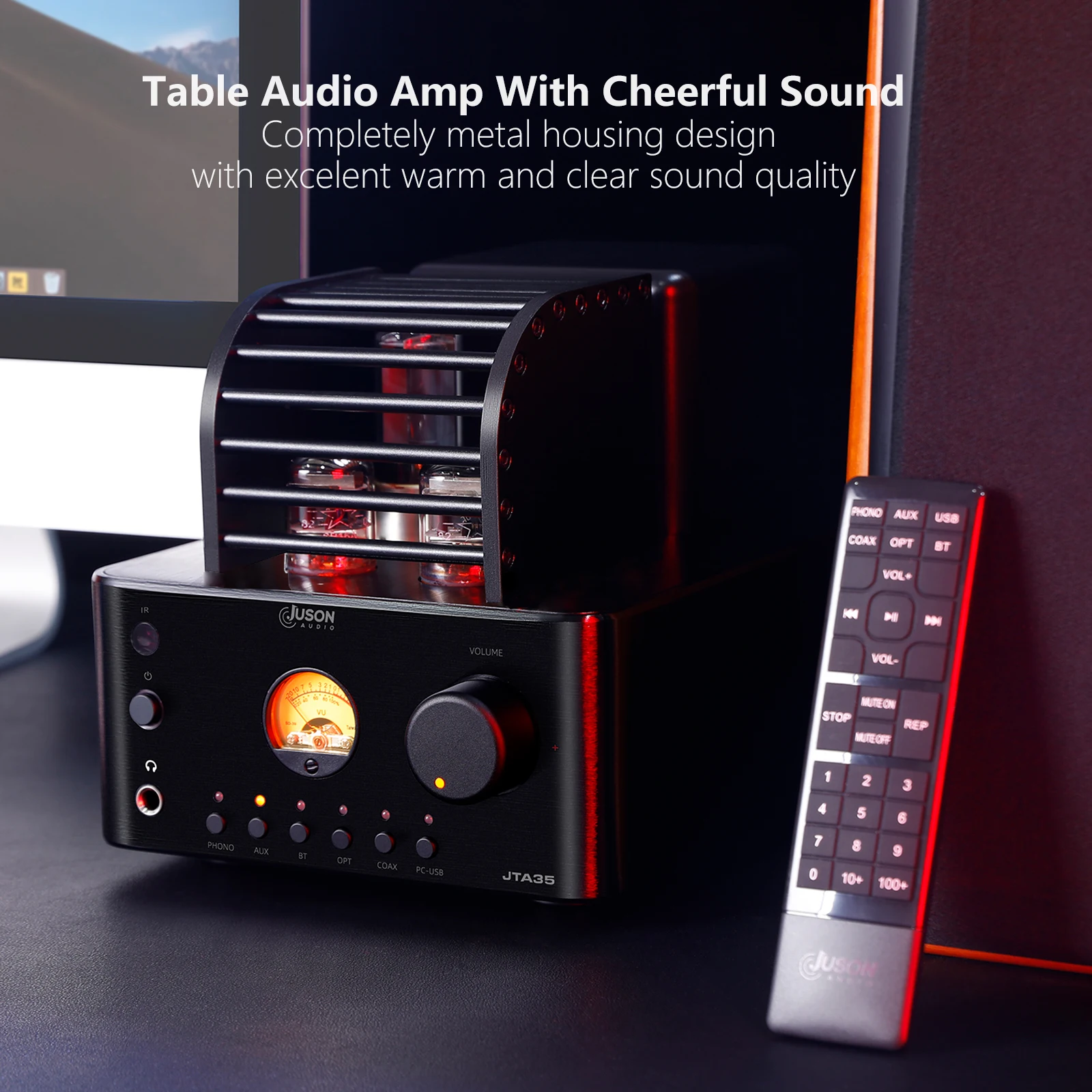 JTA35 HiFi Vacuum Tube Amplifier, Remoto, Híbrido, Início Valve Receiver, Phono Preamp, USB DAC, Em Auscultadores, Saída Subwoofer, Áudio, Áudio