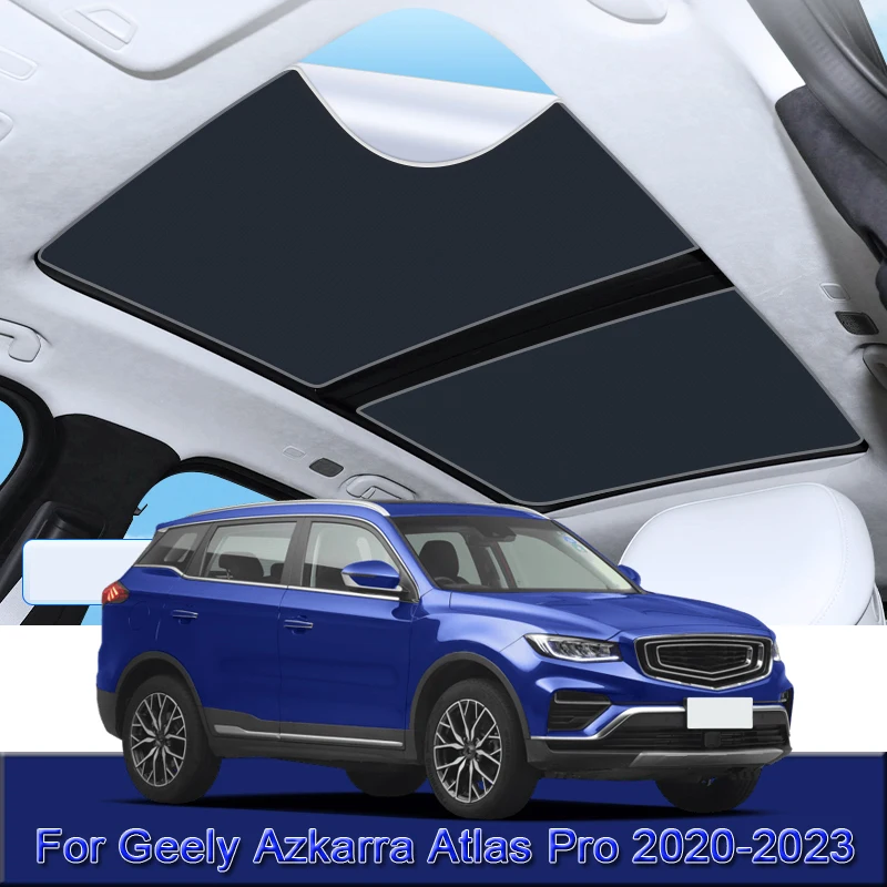 

For Geely Azkarra Atlas Pro 2020-2023 Car Electrostatic Adsorption Sunroof Sunshade Heat Insulation Skylight Sticker Accessories