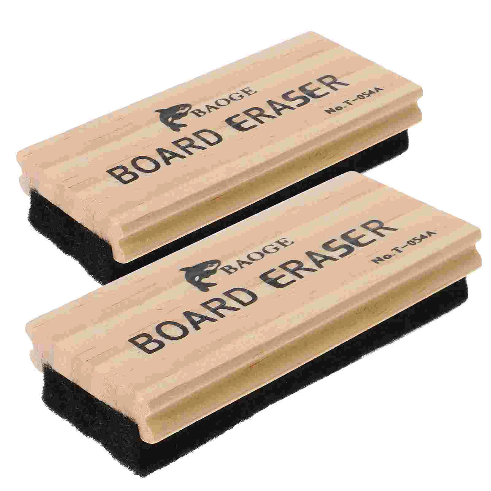 

2 Pcs Home Eraser Blackboard for Chalk Bamboo Wood Chalkboard Office Accessories Top-quality