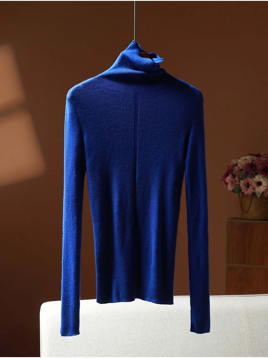 

Soft Woolen Knitted Sweater High Collar Pullover Boting Versatile Ms26 Series Women's Faion Spring Thin Long Sve