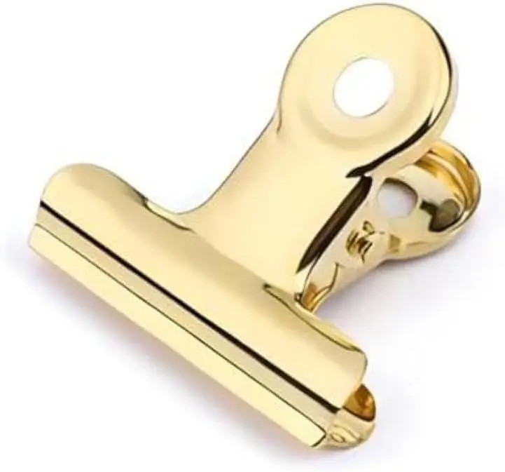 

30 Pcs Mini Gold Hinge Clips, 22mm Tiny Metal Binder Paper Clips for Tags, Photos, Grid Wall Decor, Office & Home