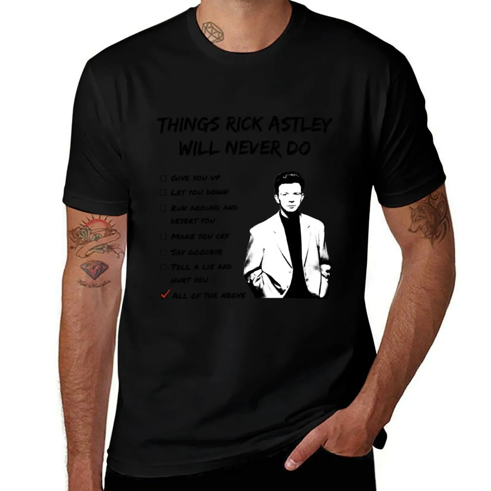 Rickroller (dark) T-Shirt Simple Graphic Design T-Shirt