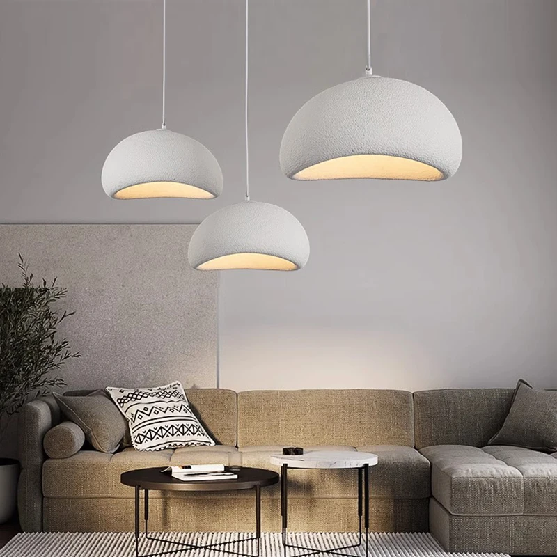 Nordic Wabi Sabi Ceiling Chandelier Modern E27 LED Dining Table Pendant Lights for Living Room Bedroom Loft Decor Hanging Lamp