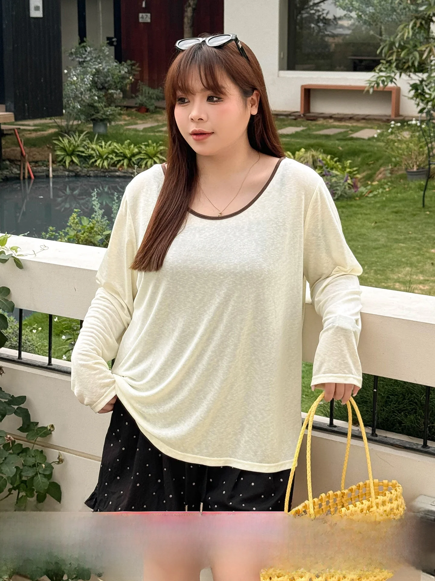 

plus Size Women's Korean Style Sweet Spicy Thin Long Sleeve T-Shirt Letter Print Rylee Snowflake Cloth Loose Fit Inner Wear