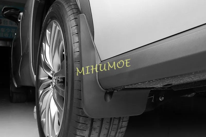 واقيات سبلاش لـ 2021-2025 تويوتا هايلاندر كلوغر واقيات الطين واقيات الطين عجلة الحاجز الأمامي والخلفي 4 قطعة