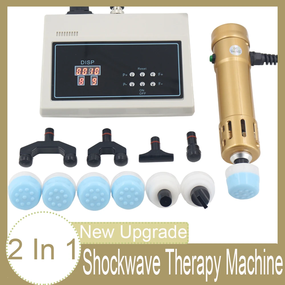 

ED Treatment Shockwave Therapy Machine Sport Injury Pain Relieve 2 In 1 Physiotherapy Chiropractic Tool Body Muscle Massager