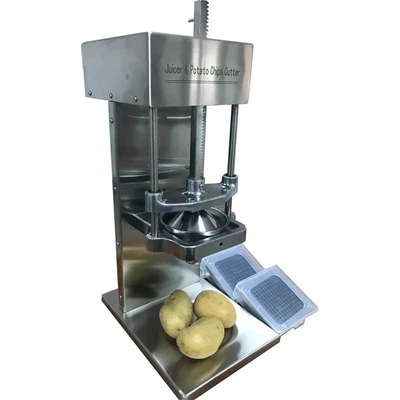 Electric Potato Chip Cutter French Fries Cutting Machine with 3 Blades 6/9/12mm Commercial Vegetable Cutter 110V 220V