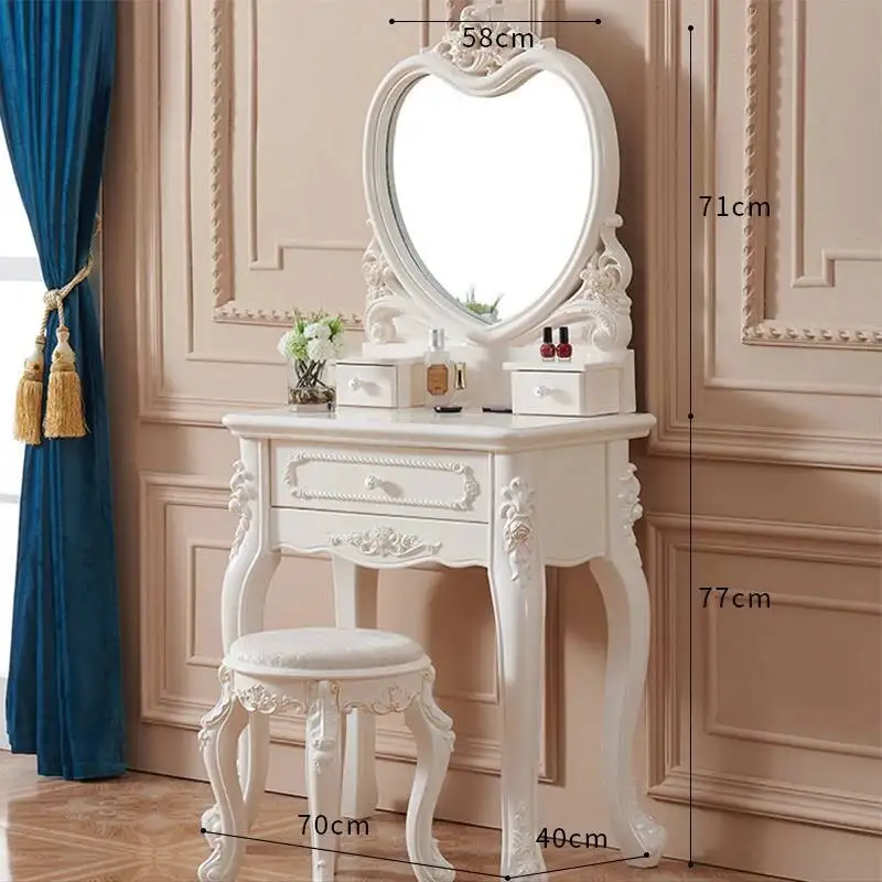 

Gold Dressing Tables Makeup Nordic Charm Luxury Storage Dressing Table Led Lights Bedroom Coiffeuse Furniture Fashionable