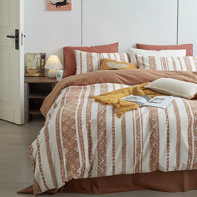 

New cotton washed cotton Granada series four-piece set