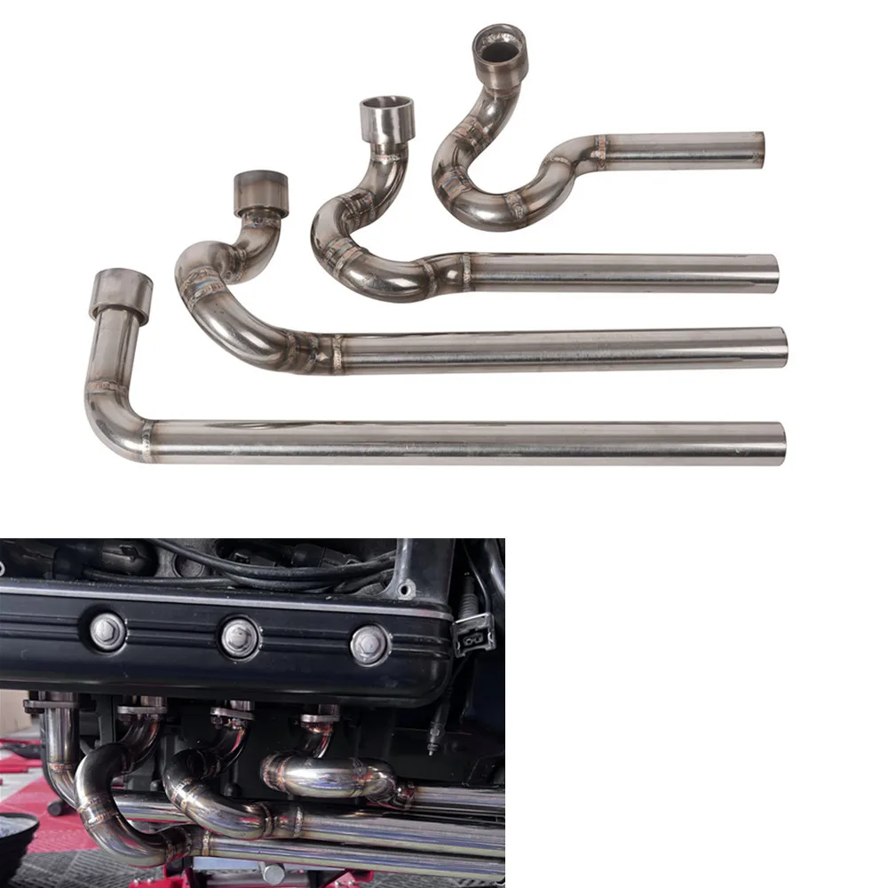 

Motorcycle Exhaust Pipe Collector Muffler Header Stainless Steel for BMW K75 K100 K100RS K1 Cafe Racer Accessories