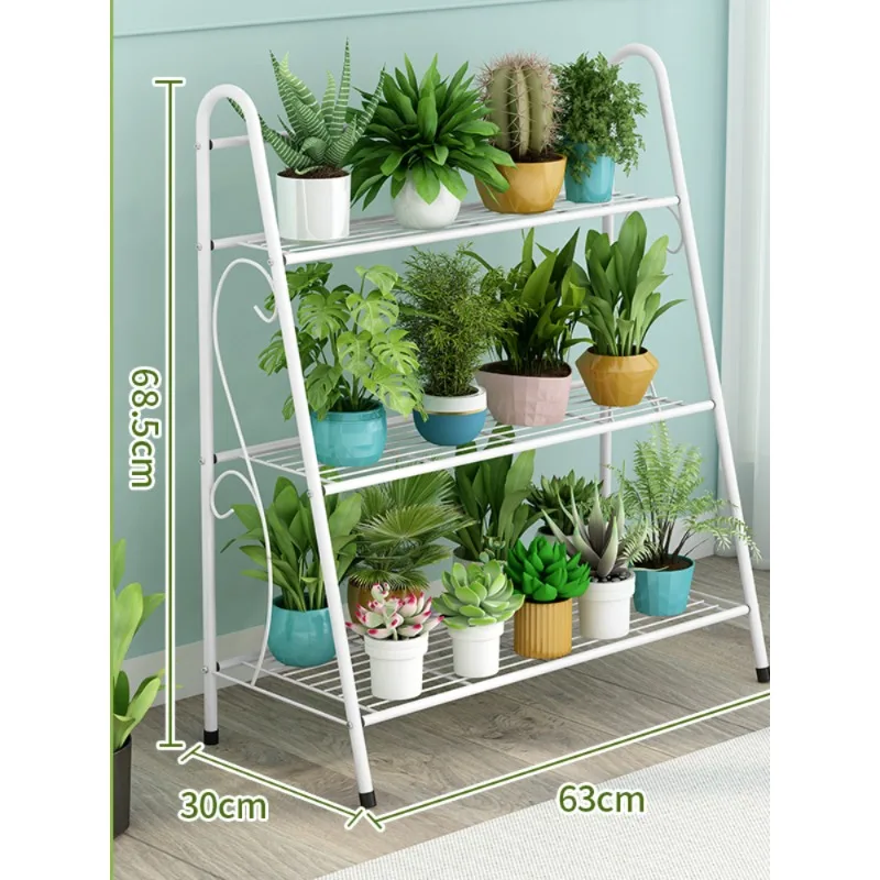 Flower Pot Storage Rack Balcony Living Room Floor Standing Multi-layered Minimalist Indoor Iron Art Green Pineapple Succulent