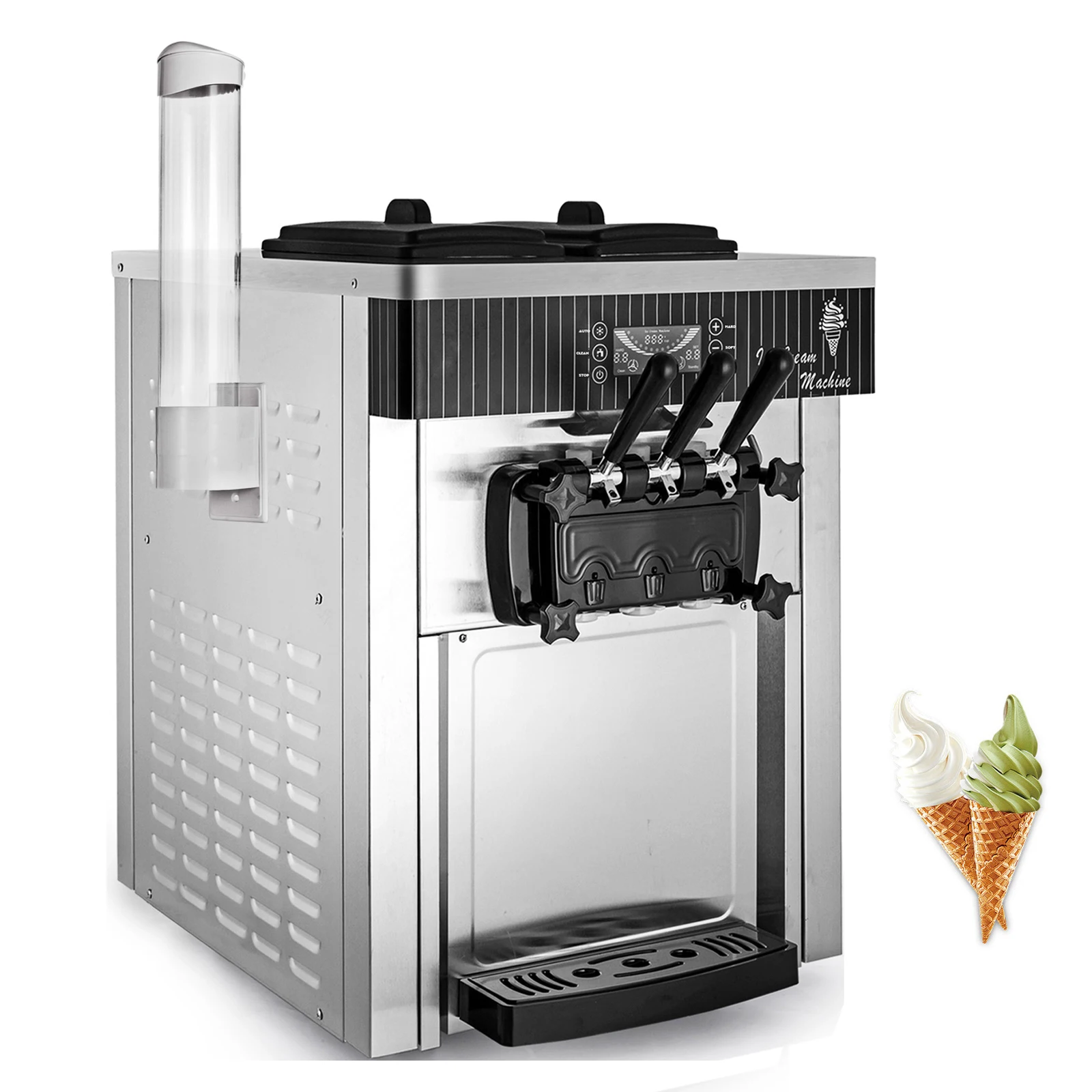 

EU Warehouse Three Flavor Soft Ice Cream Machine Soft Serve Ice Cream Machine Factory Price