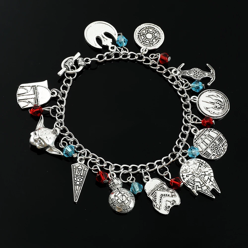 Star War Move Charm Bracelets for Women, Jewelry, STORM TROOPER Plan, Millennium Falcon Spaceship, Chain Bangle Accessories