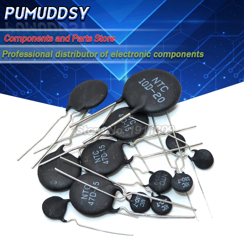 10PCS Thermal Resistor NTC 5D-11 10D-9 10D-11 47D-15 10D-20 10D-13 8D-11 10D-15 5D-15 10D-7 MF11-103 33D-7 8D-12 20D-20