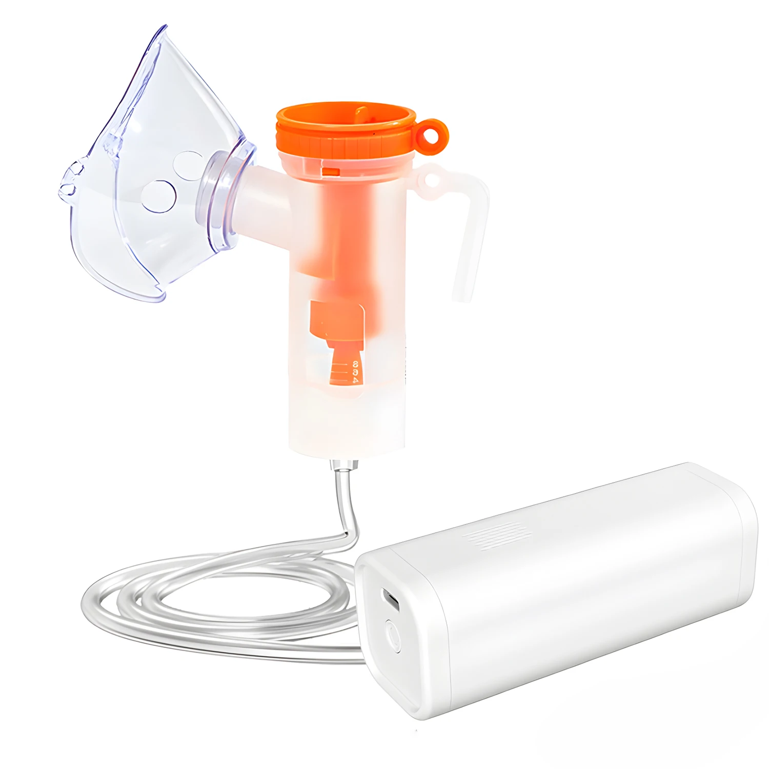 Nebulizador de Compresión de Grado Médico, Atomizador Ultrasónico Silencioso de 3.7μm, Inhalador Respiratorio Portátil para Bebés, Niños y Adultos